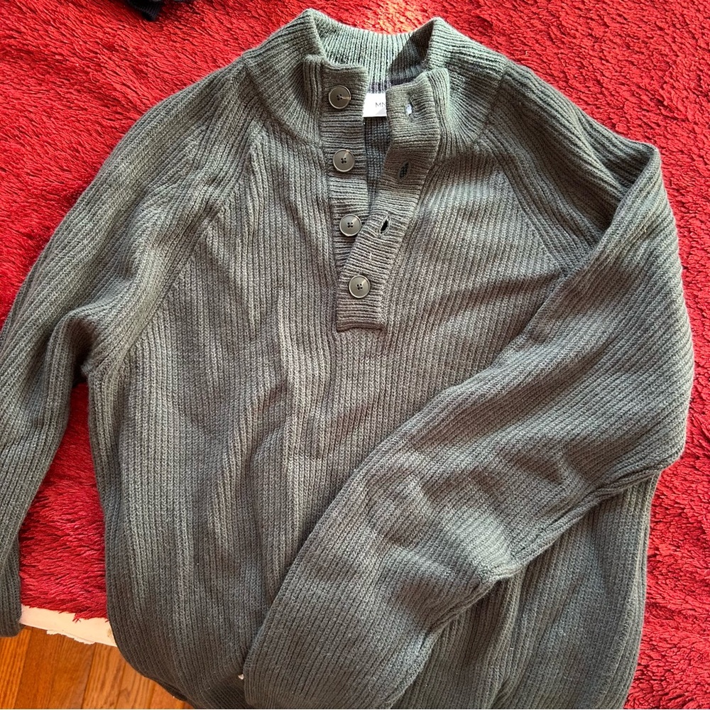 Mango Men's Green Sweater